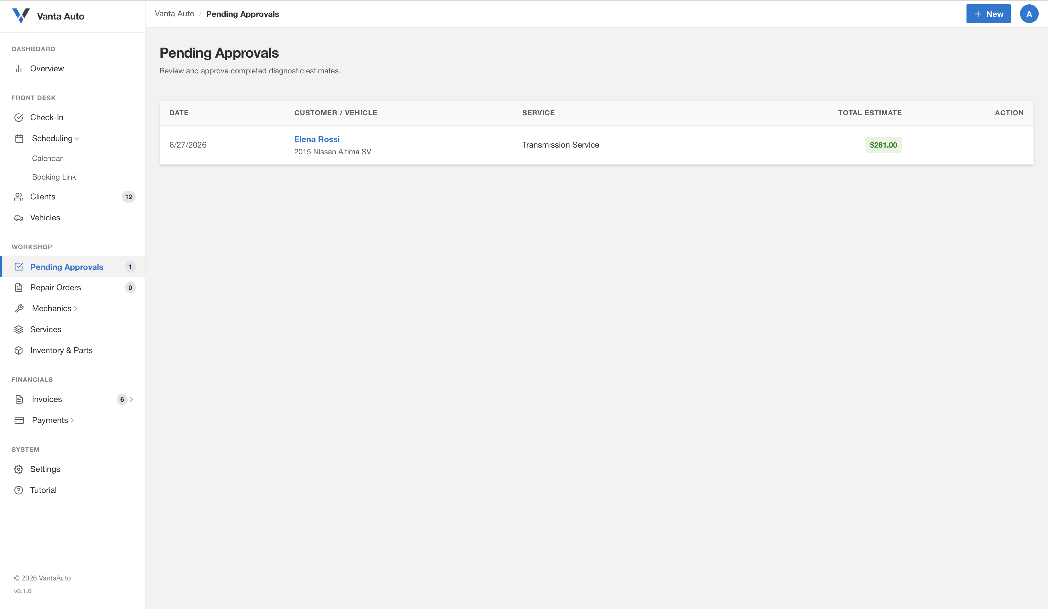 Pending Approvals