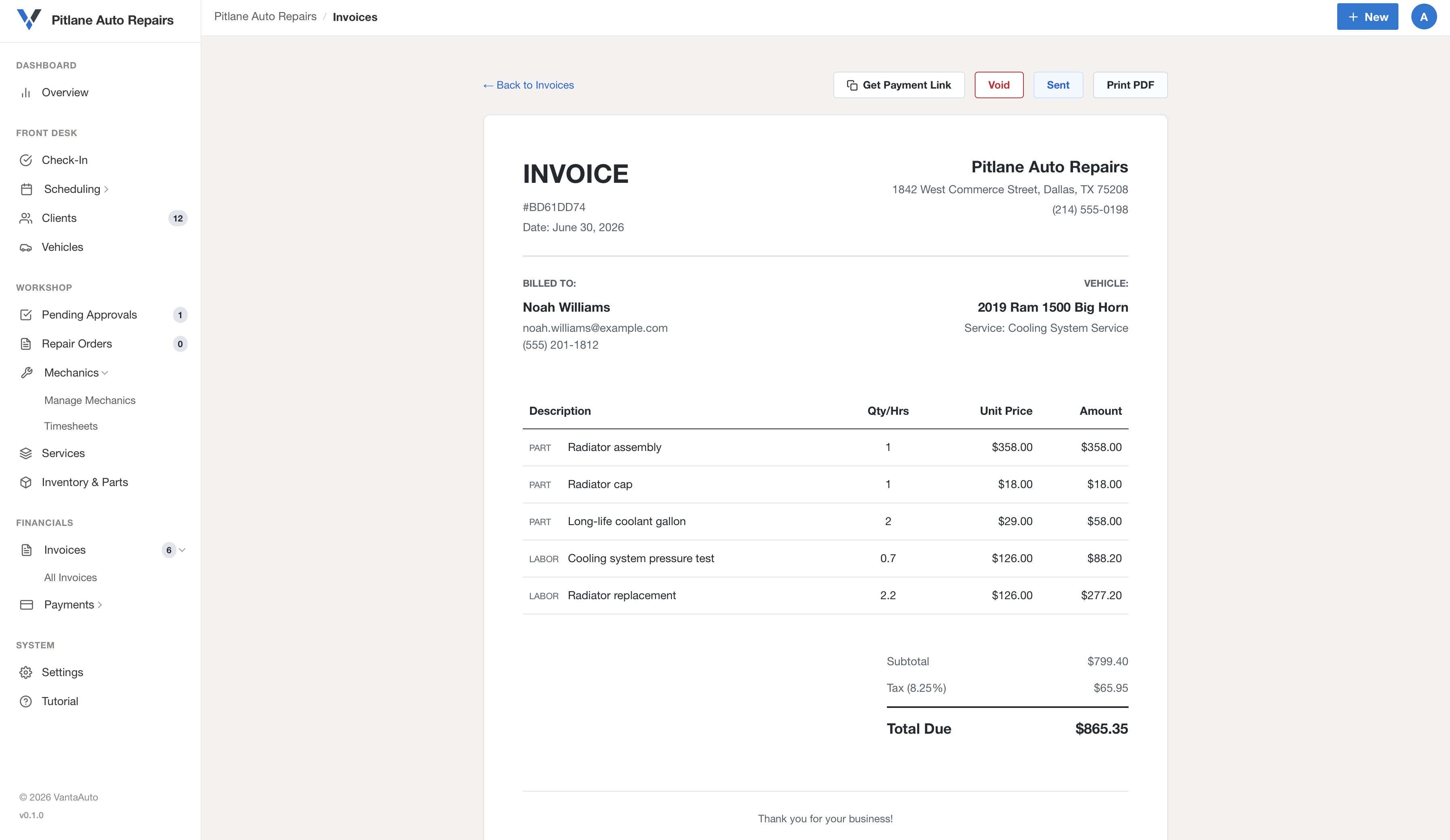 Final Invoice