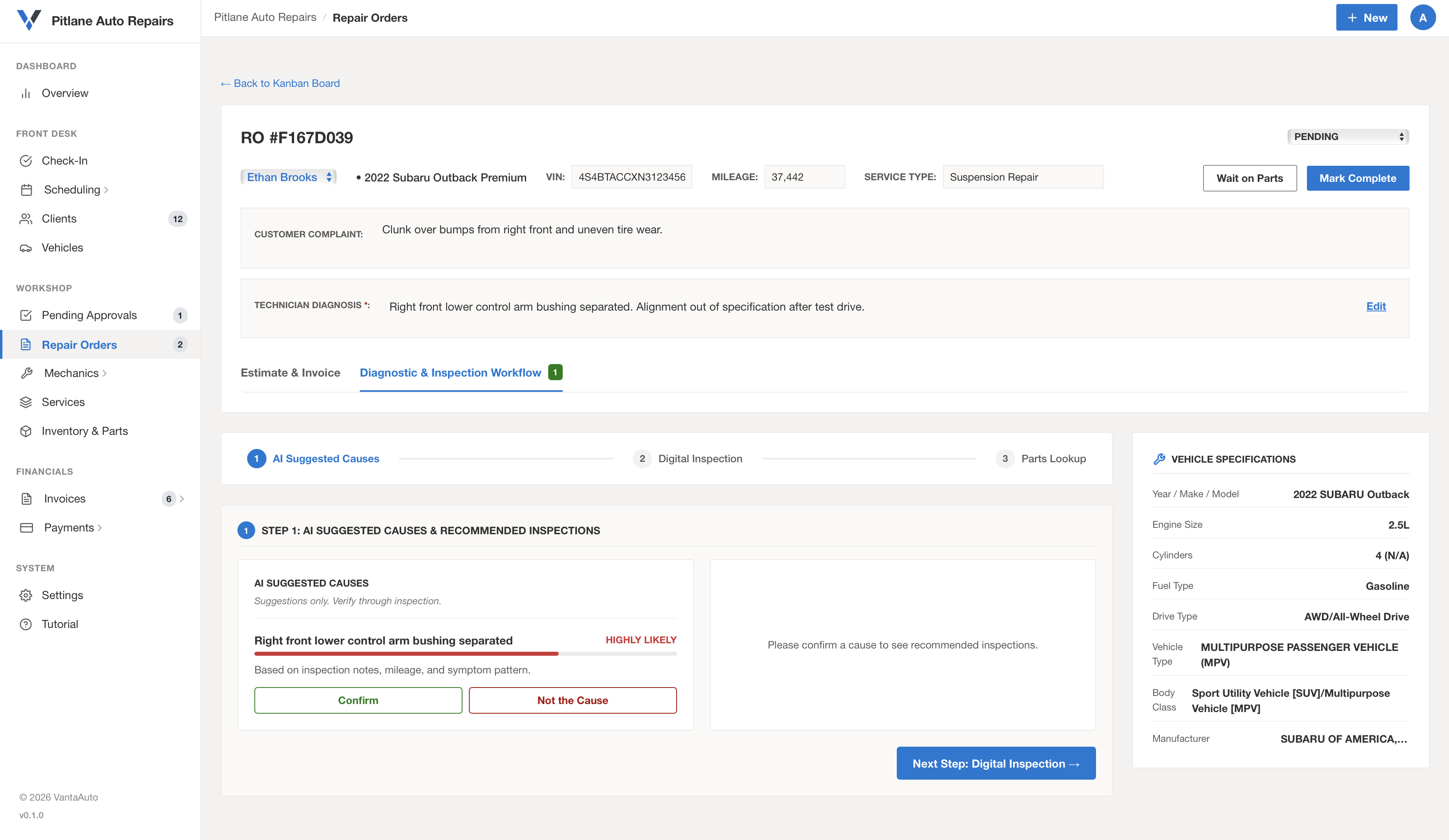 Repair Order Overview
