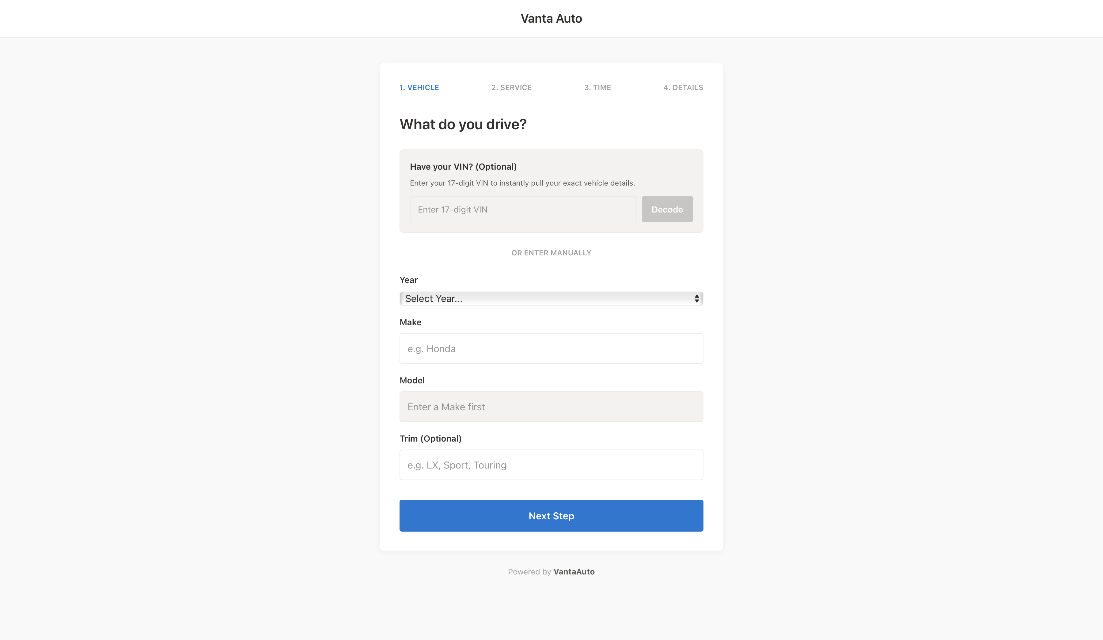 Self Booking